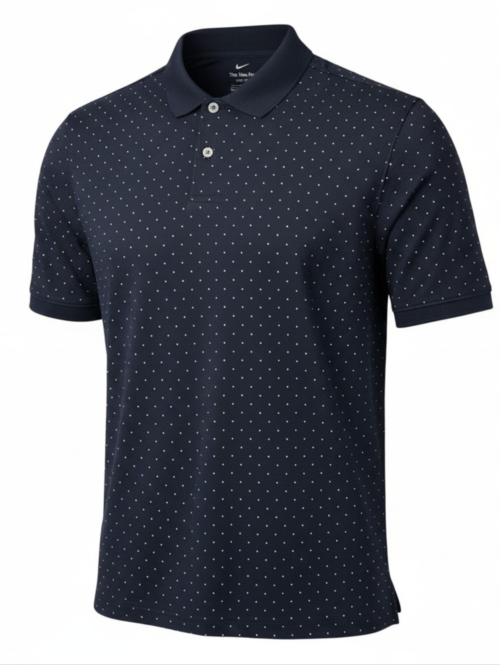 ⛳The Nike Polo Men’s Navy Polo with White Micro Dot Pattern Dri Fit XXL